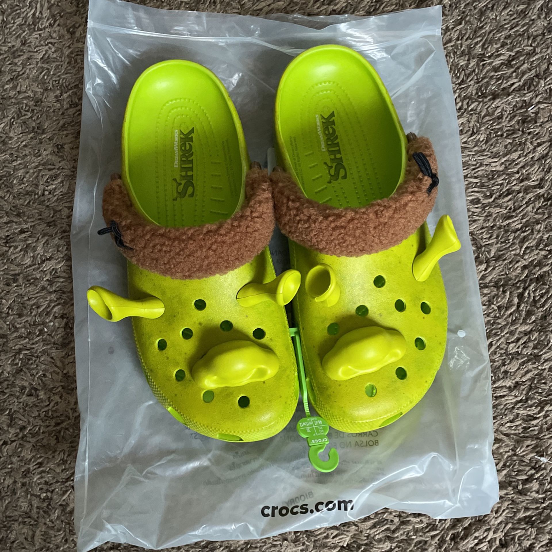 Shrek Crocs In Size 12