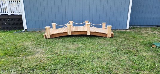 Artisian Cedar Garden Decorative Bridge