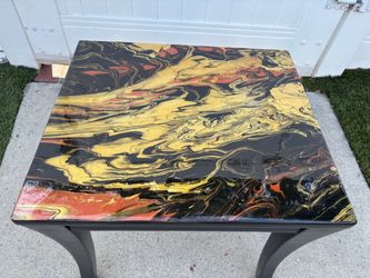 Fire marble side table