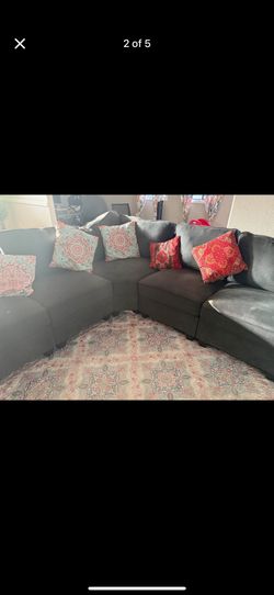 Sectional Sofa 8 Seater With Ottoman Including Cushions