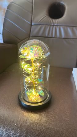 LED Eternal Rose Glass Dome Lamp – New in Gift Box