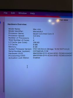 Mac Mini Quad core I3