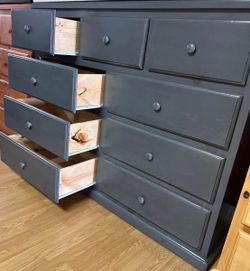 9 drawer grey pine