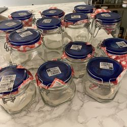 Fido Glass Canning Jars Blue Top