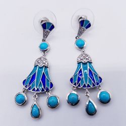Arizona, Sleeping Beauty Turquoise. Earrings.