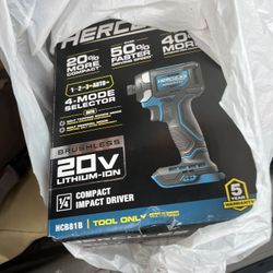 Bundle 20 Volt 1/4” Compact Impact Driver With 20 Volt 5 amp Hour Battery 🔋 