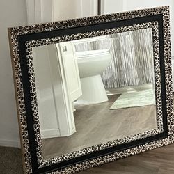 Beautiful Hand-Painted Leopard Print Mirror One-Of-A-Kind🐆🌿🐆🌿