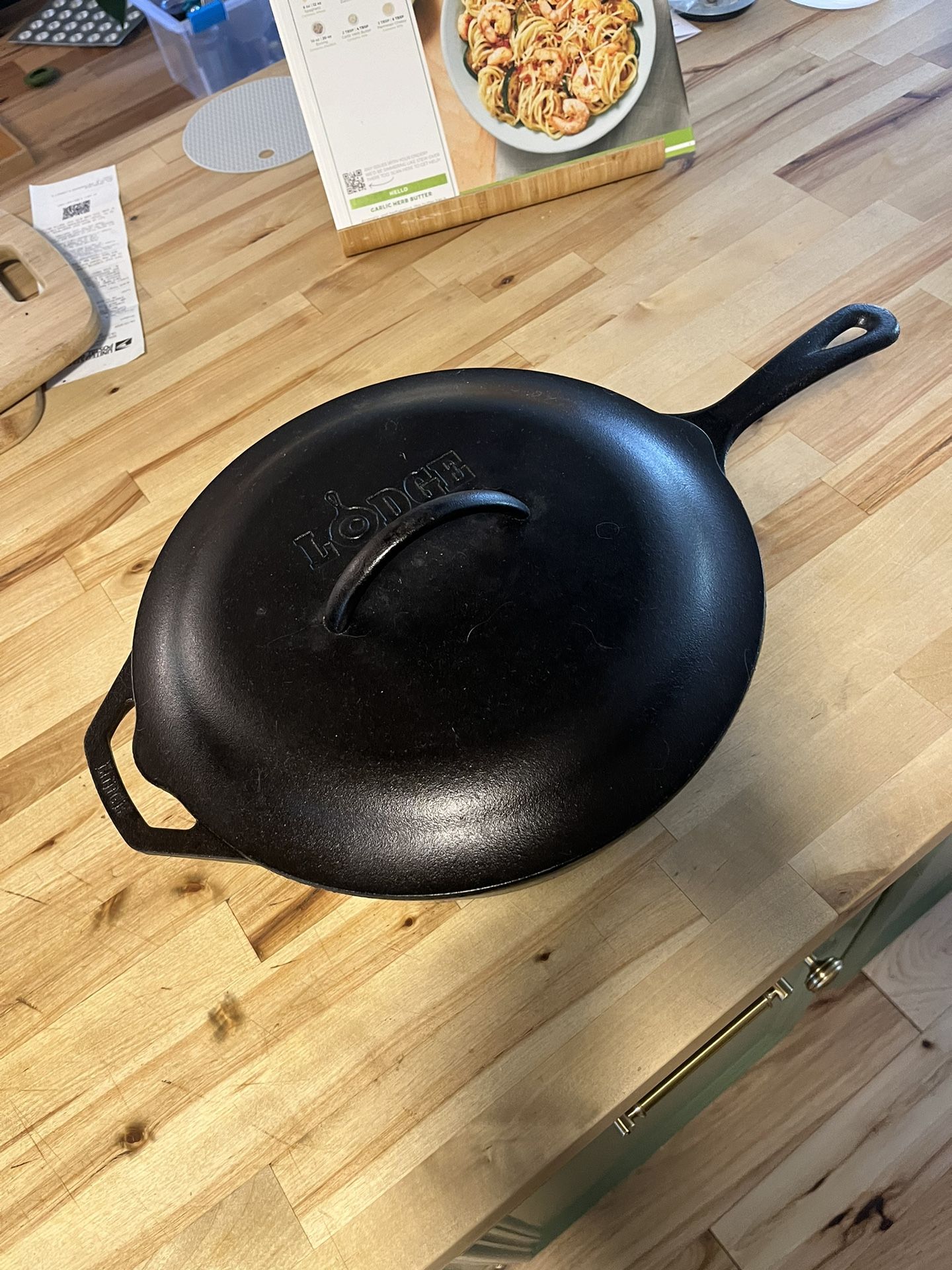 Lodge 13” Cast Iron Skillet With Lid