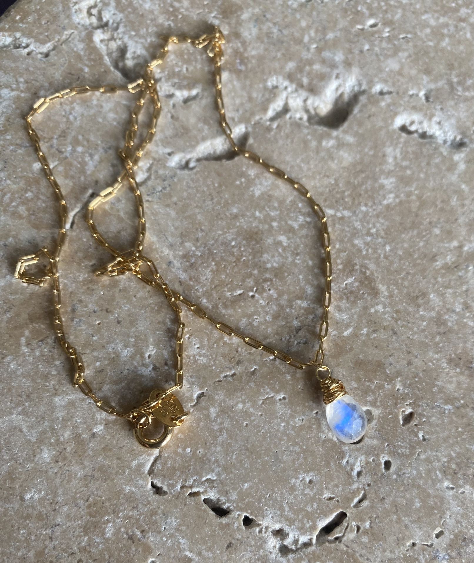 Moonstone Gold Necklace 