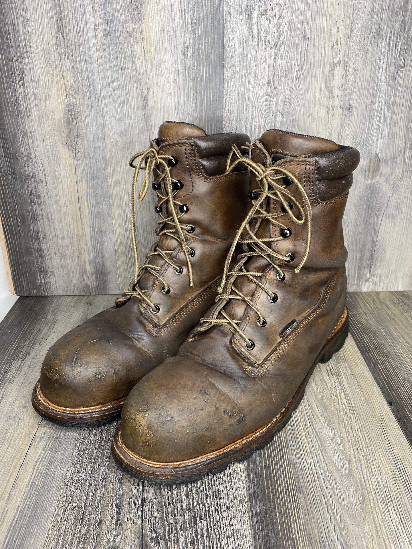Red Wing 4405 Mens Size 11.5 Steel Toe Working Boot Lace Up Brown Logger