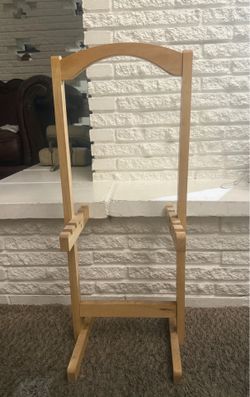Folding wood table storage stand for 4 tables