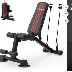 KK-210MA Adjustable Weight Bench Utility Workout Bench for Home Gym,Foldable Incline Decline Benches for Full Body Workout 660LB