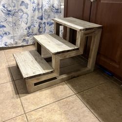 Rustic Wooden Step Stool