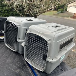Medium Dog Kennel Crate Carrier Airline Approved like New 28” L by 20” W by 20” $35 Each 