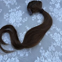 Human Hair Extensions Golden Brown 22”