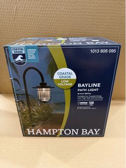 HAMPTON BAY — Bayline Low Voltage Coastal Matte Black Outdoor Landscape Weather Resistant Path Light with G4 Bipin LED Blub