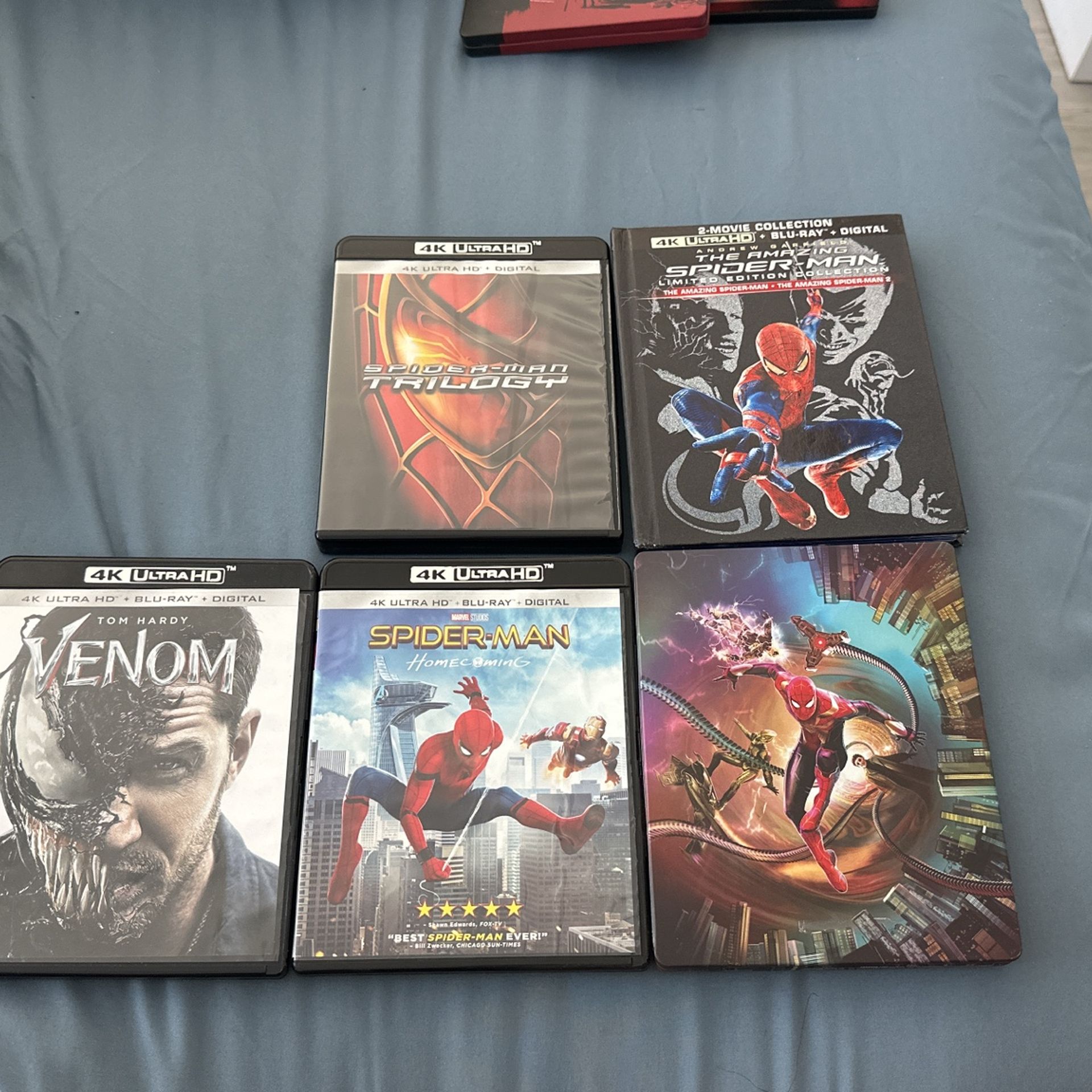 Spider-Man Movie Set + Venom (NO DIGITAL COPY)