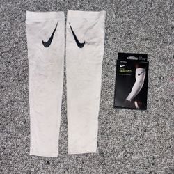 White Nike Arm Sleeves - Large/XL