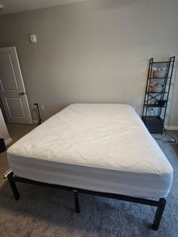Urgent Sale! Queen Mattress w/ Metal Bed Frame