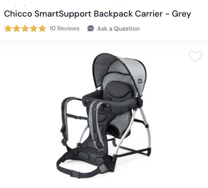 Chicco Smart Support Backpack Carrier (GRAY)