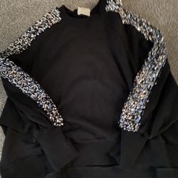 Women’s Sequin Sleeve Sweatshirt