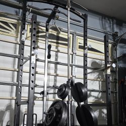 《FREE DELIVERY》SQUAT RACK + ADJUSTABLE BENCH + OLYMPIC WEIGHT PLATES + OLYMPIC BARBELL + WEIGHT TREE + FLOOR MATS
