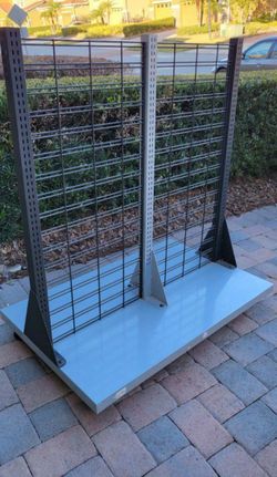 2 (2 Sided) Retail Metal Fixture Display With Wheels