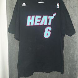 Adidas Miami Heat LeBron Tee Size Large