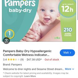 Size 1 Pampers Swaddlers