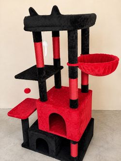 Red and Black Cat Tree scratcher