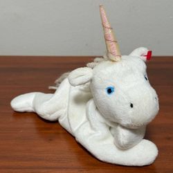Ty Beanie Baby Mystic The Unicorn Iridescent Horn Collection Toy