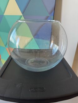 Clear Glass Round Fish Bowl