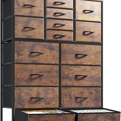 Dresser for Bedroom with 16 Fabric Drawers