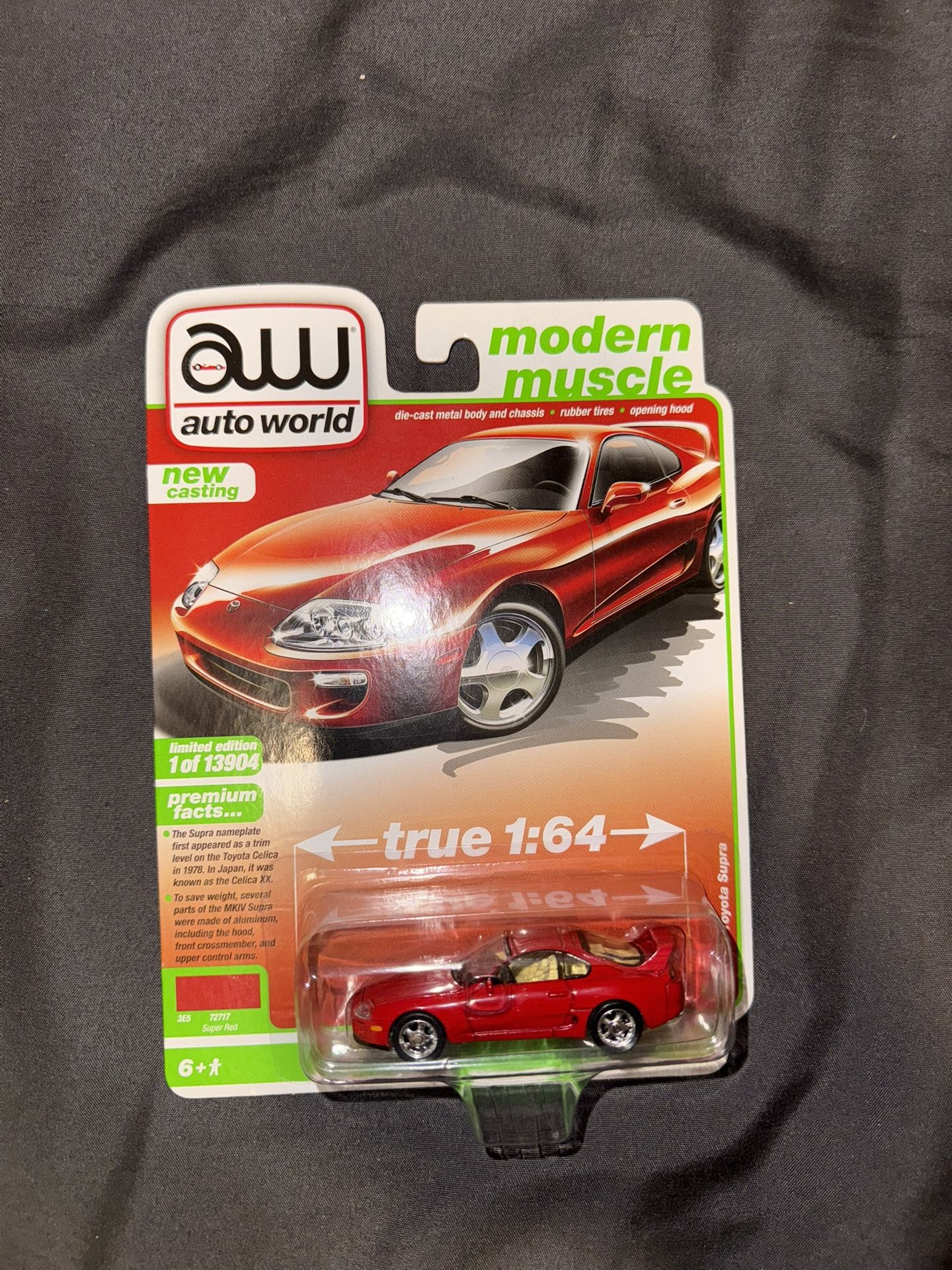 Auto World Modern Muscle Red 1994 Toyota Supra Limited Edition 1/64 Scale