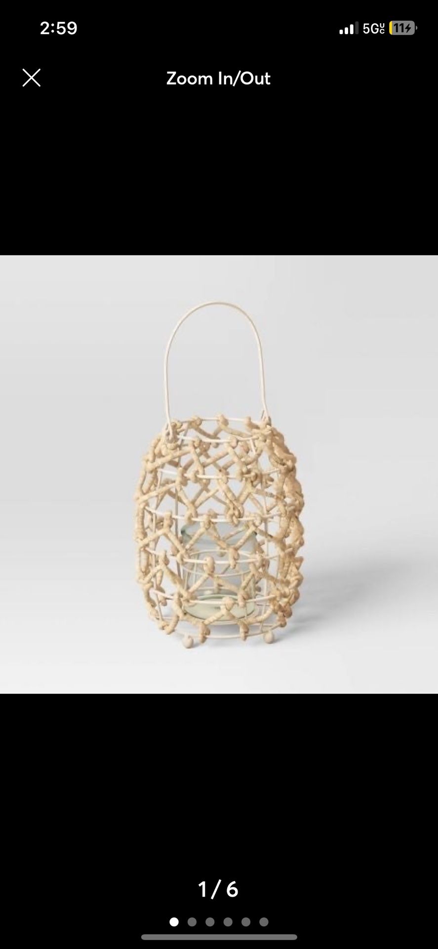 Maize/Glass Outdoor Lantern Candle Holder Beige - Opalhouse™ designed with Junga