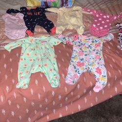 Big Bag Of Newborn Baby Girl Clothes Branded 