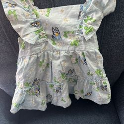 Bluey Blue 2t Ruffle Dress 
