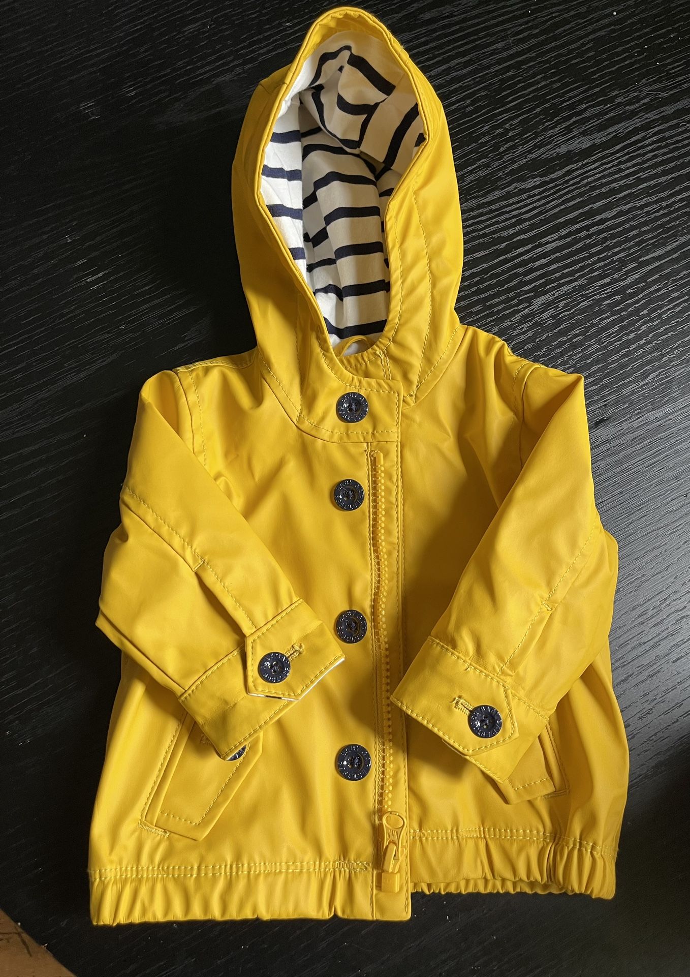 Brand New Baby Gap Classic Yellow Rain Jacket Size 6-9 Months