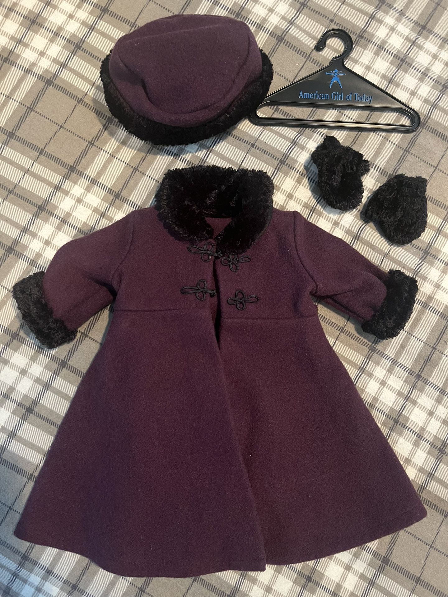 Vintage American Girl Doll Coat, Hat, & Gloves Set