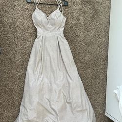 Sparkly Grey Prom Dress