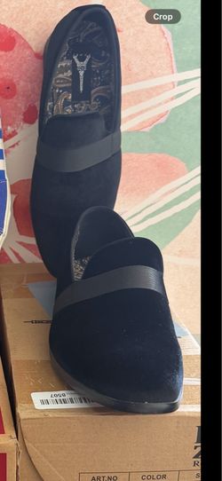 Velvet dress shoes