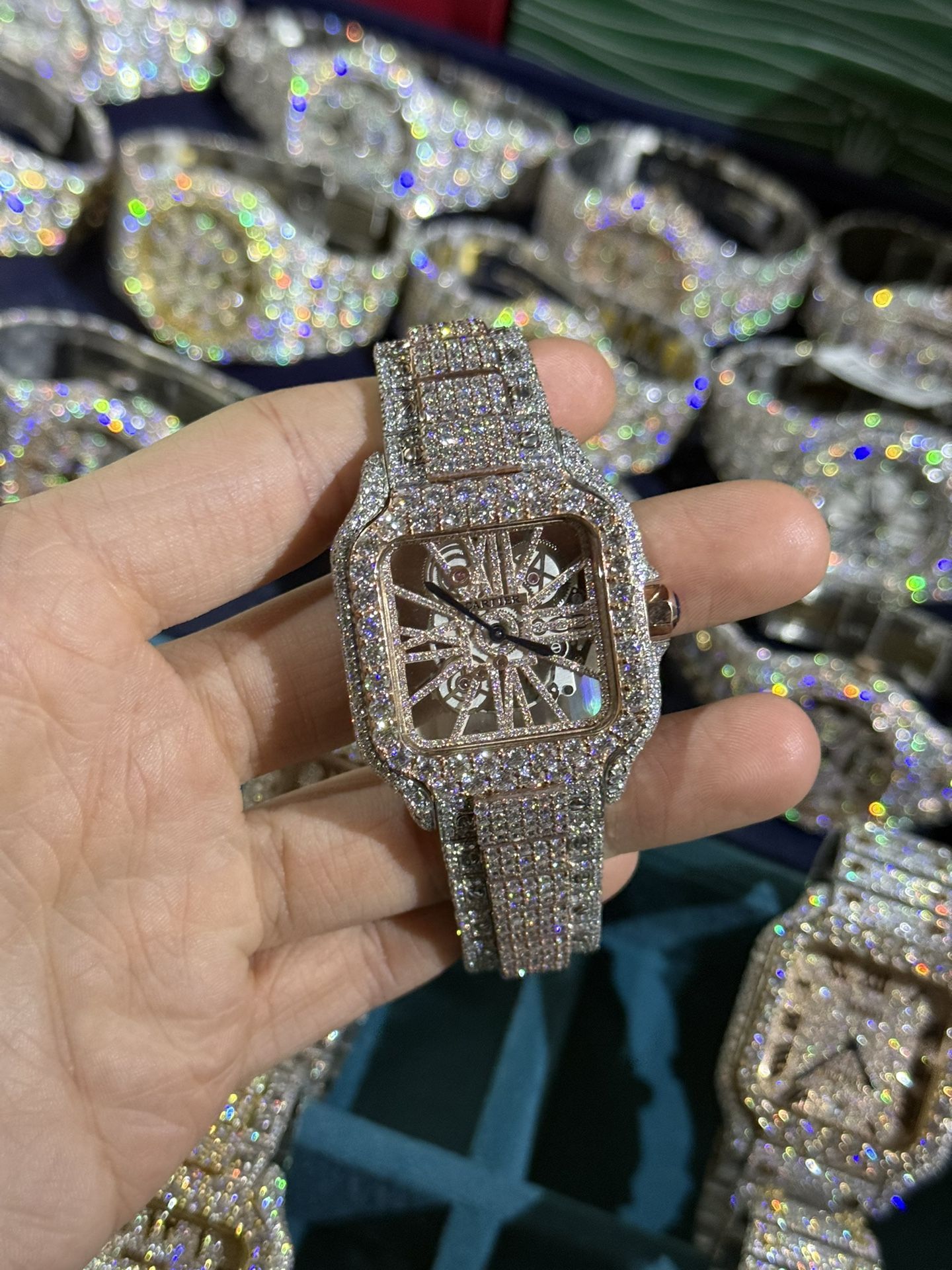 Moissanite Diamonds Cartier Skeleton
