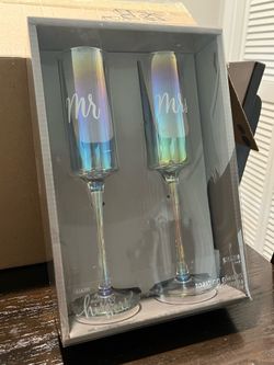 Mr & Mrs Champagne Glass