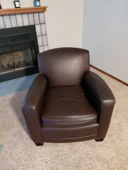 Brown leather chair