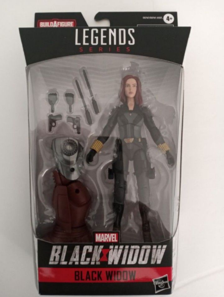 Marvel Legends Black Widow Collectible Action Figure Toy with Crimson Dynamo Build a Figure Piece