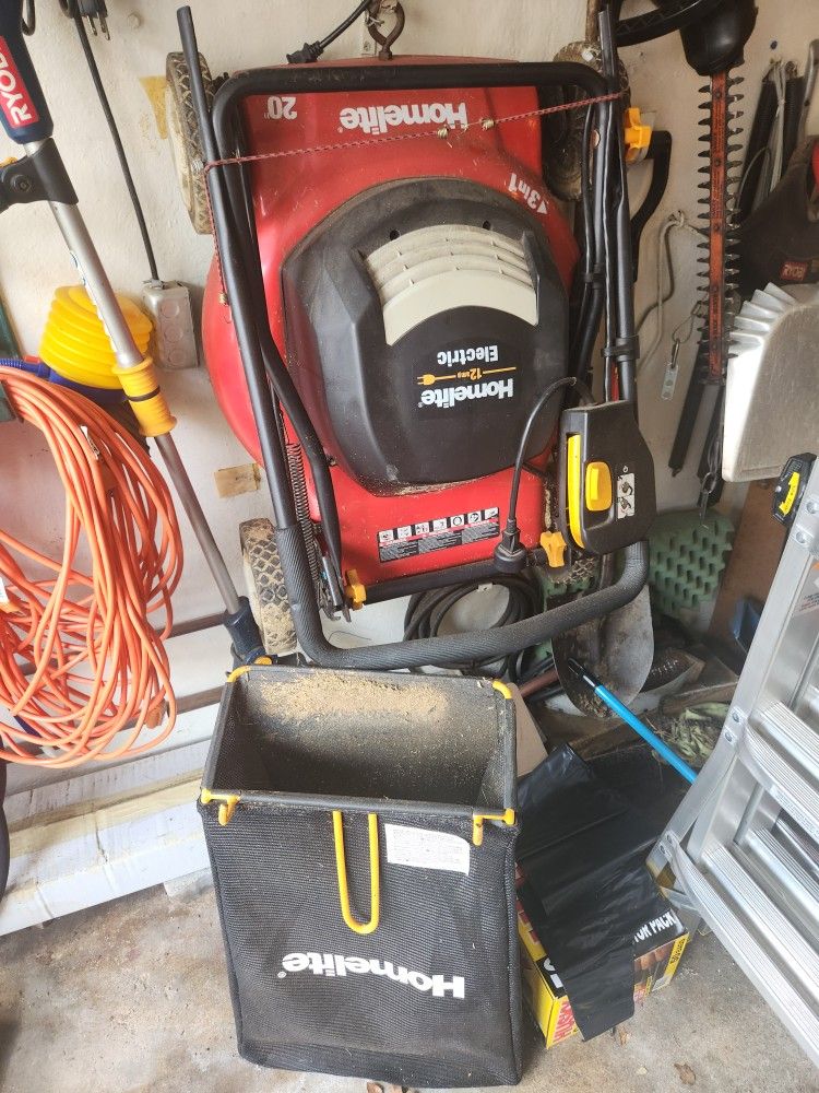 Electric Lawn Mower With Bag
