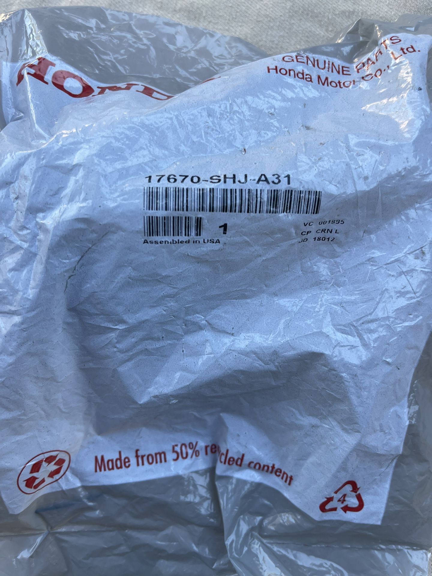 Honda Gas Cap 17670-SHJ-A31, New In Box.