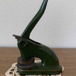 Dark Green Steel Emblem Seal Press. $40