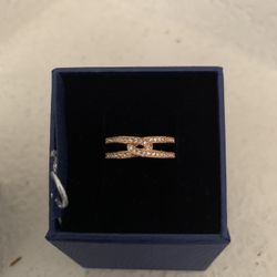 Swarovski Rose Gold Ring Size 8 3/4