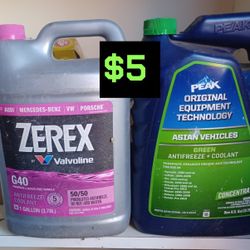 Coolant/Antifreeze Both For $5 50/50 Euro (pink), Concentrate Asian (green)